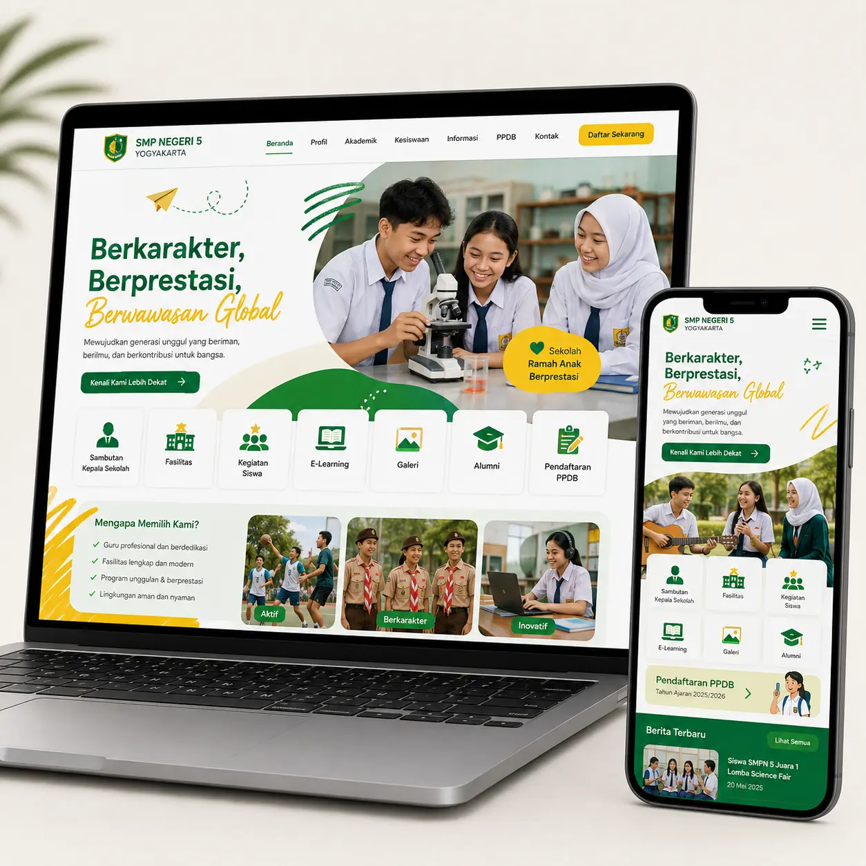 Desain web buatan kami - Website Pendidikan